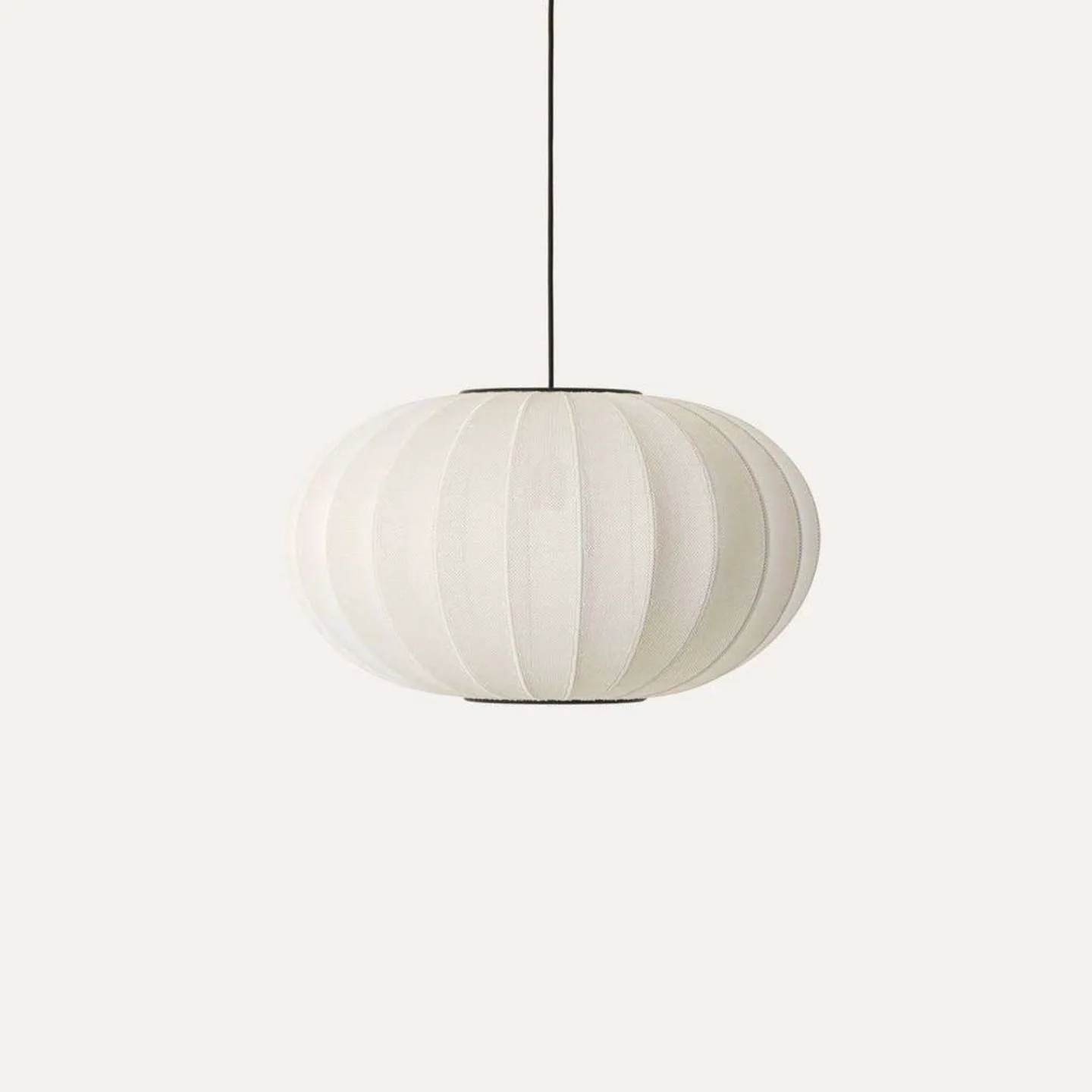 Knit-Wit 57 Oval Pendel Pearl White - Made By Hand - Soverom - Aluminium