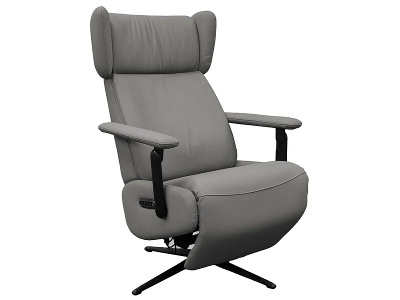 Relaxsessel NETO Echtleder grau