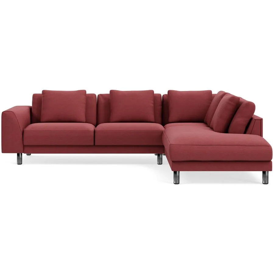 Ecksofa Avena Variabel Stoff/Metallfuss alu Wine B 283 T 233 cm - Möbel Konfigurator: Traummöbel individuell zusammenstellen