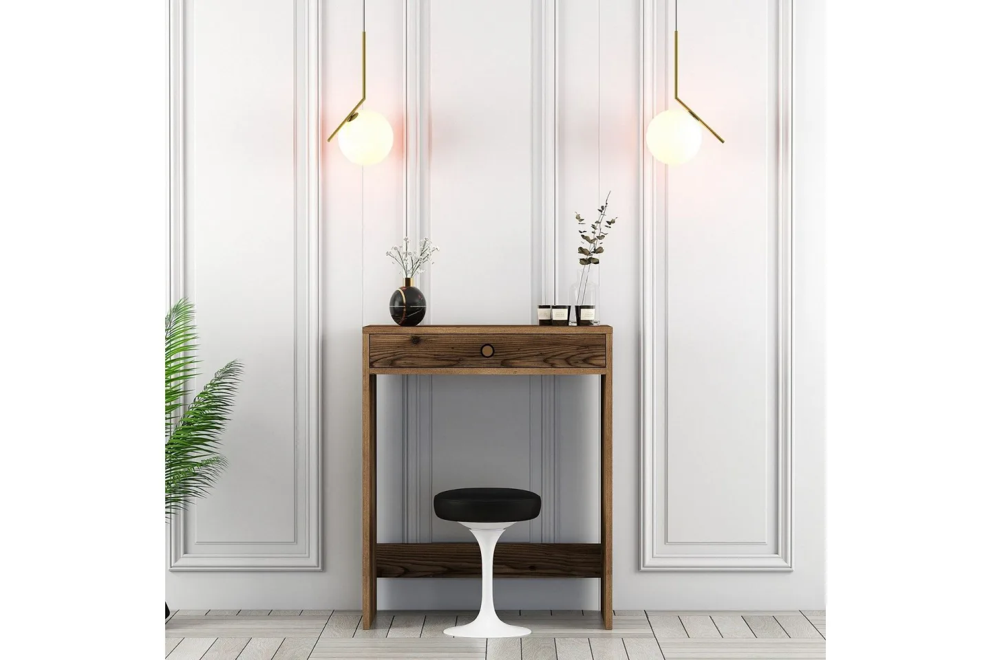Ameias Sminkbord 70 cm - Valnöt