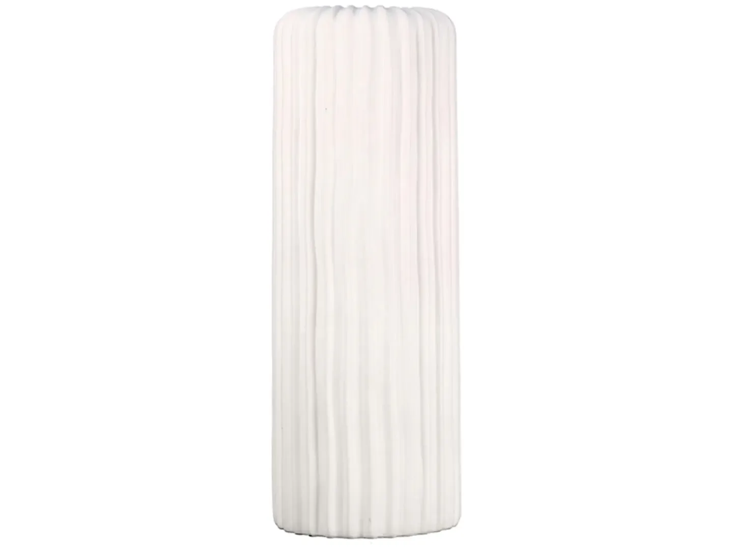 Gilde Vase Fjord Weiss Matt Gerillt H: 76 cm | Schubiger Möbel