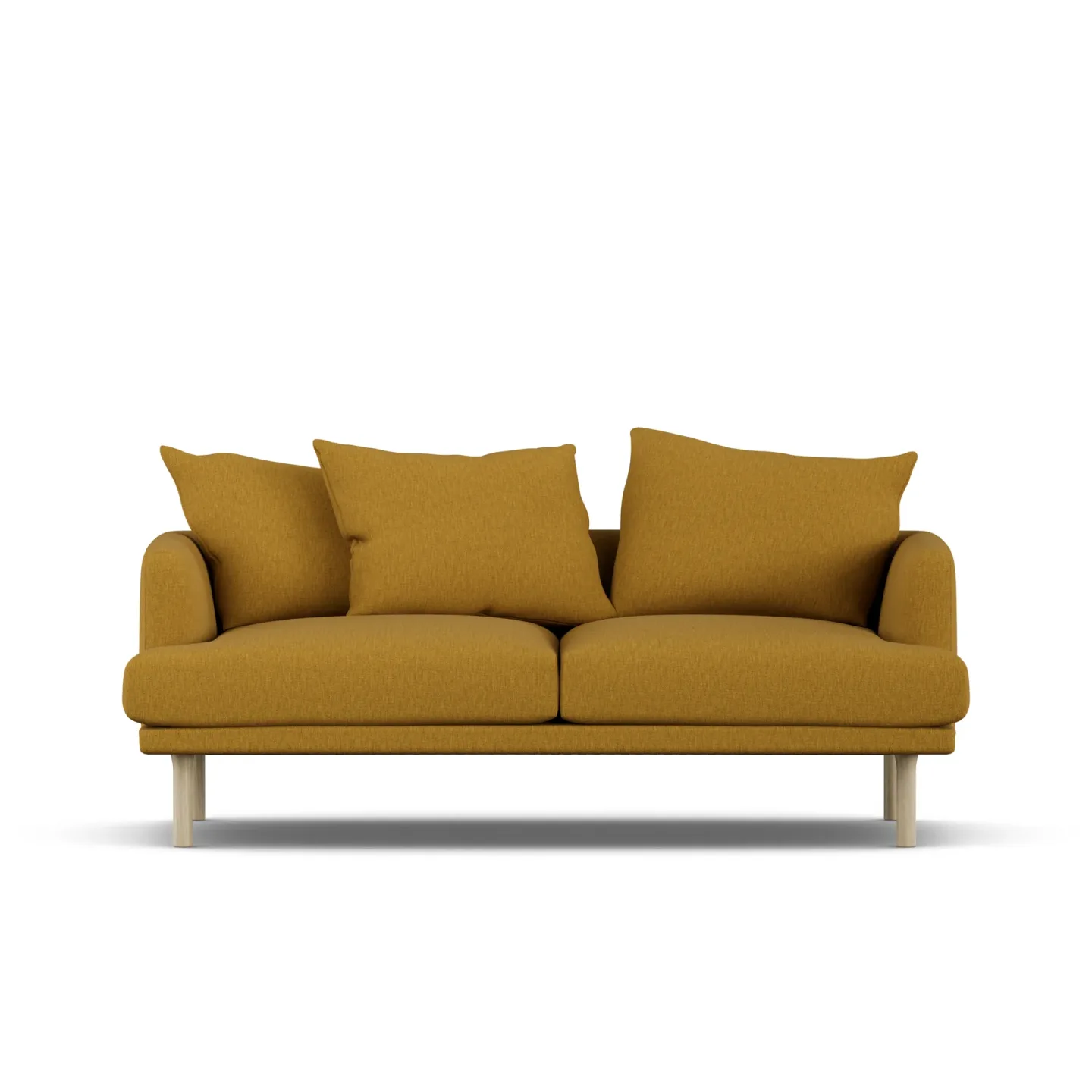 1898 Sjövik Sofa Luiza Mustard 3972-Eiche weiß geölt, 2,5-sitzig