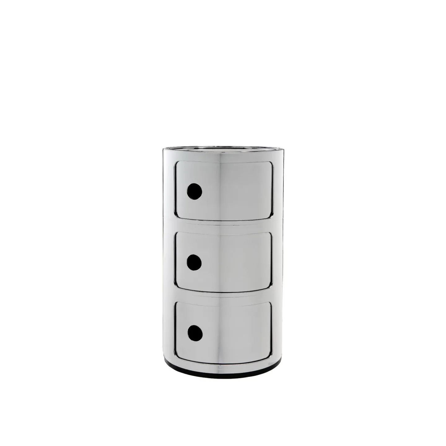 Kartell - Componibili 5967 Chrome - 3 Compartments - Hurtsar - Anna Castelli Ferrieri - Silver - Plast