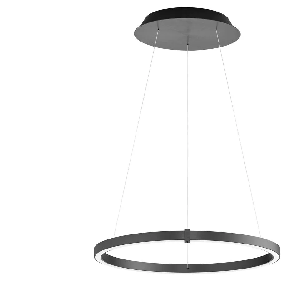 Designer-Pendellampe Bankamp Line anthrazit 63 cm - Farbe: anthrazit matt eloxiert - LED - Lichtfarbe: Extra warmweiss - Material: Aluminium/Stahl -