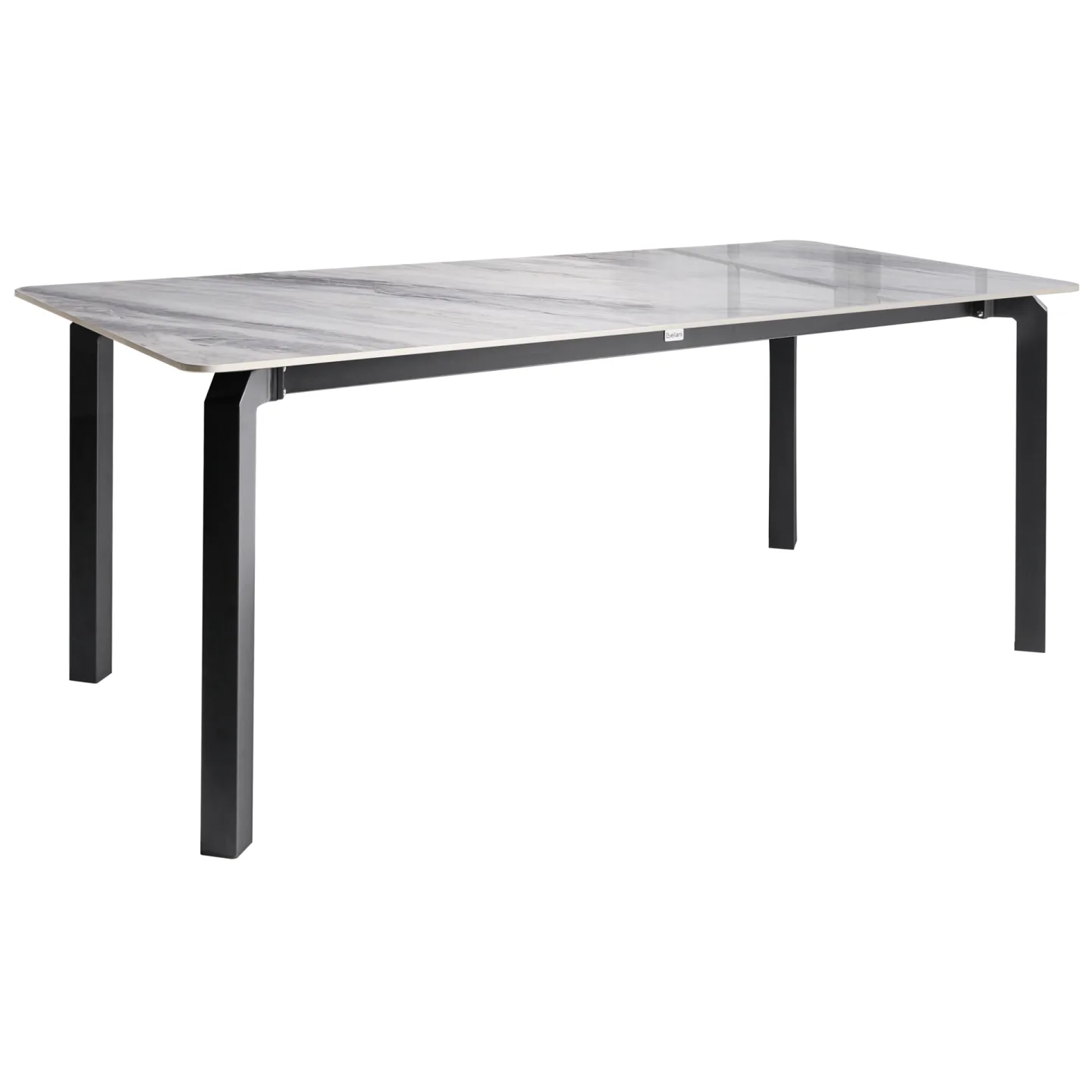 Matbord utomhus Feletto 90x180 cm Sten - Grå/Svart