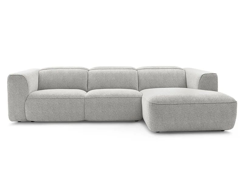 Ecksofa BOBOCHIC WILLIAM Stoff chiniert weiss