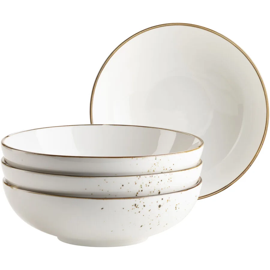 MÄSER Schüssel-Set Pintar weiss/braun Porzellan 4 Stk
