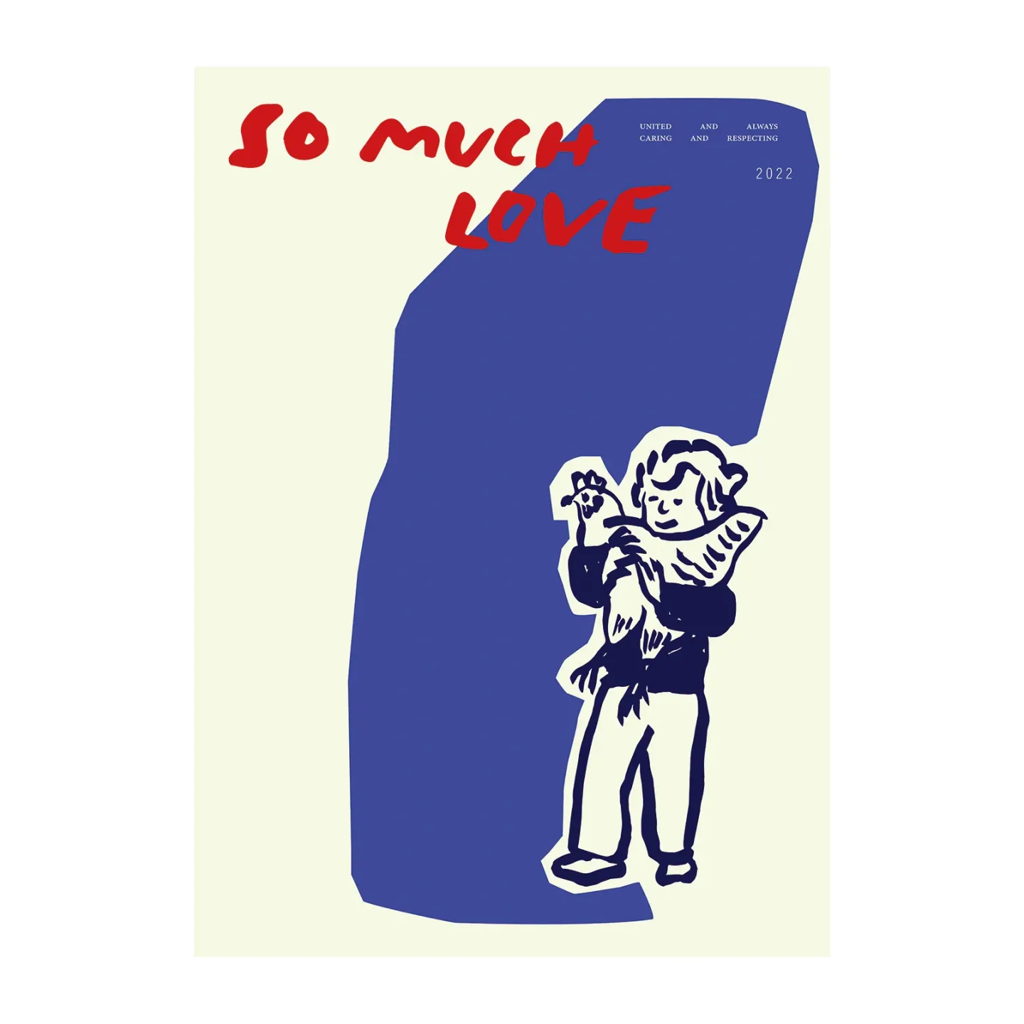 Paper Collective So Much Love Chicken Poster 30 x 40cm