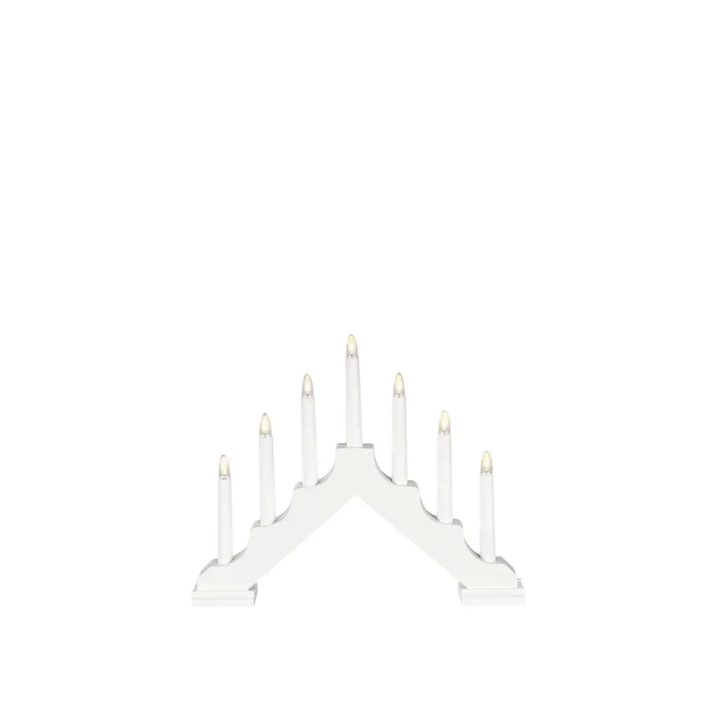 Konstsmide - Elljusstake 7ljus - Adventsljusstake - Vit