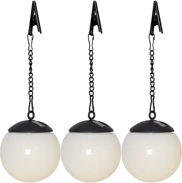Star Trading - Globus 3-pack - Solcellslampa - Vit