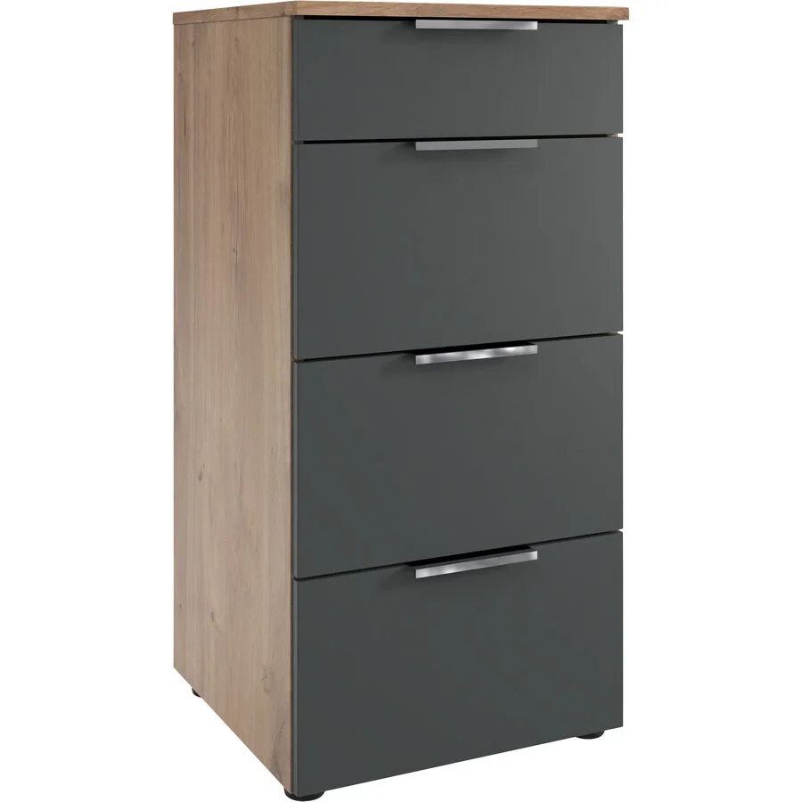 Kommode Sanko Plankeneiche/graphit Holzwerkstoff B 41 H 84 cm