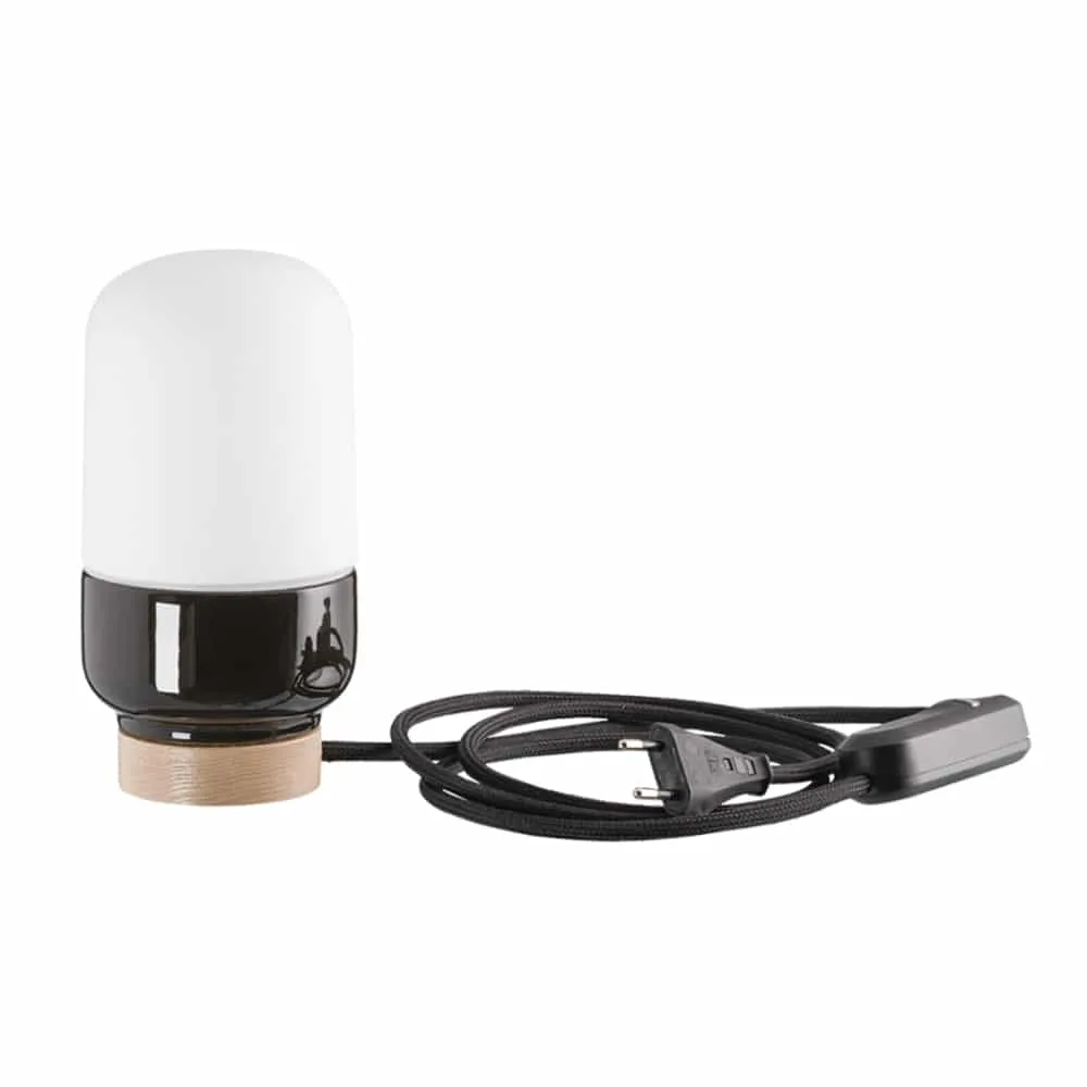 Ohm Table 100/190 Bordslampa Svart Matt Opalglas