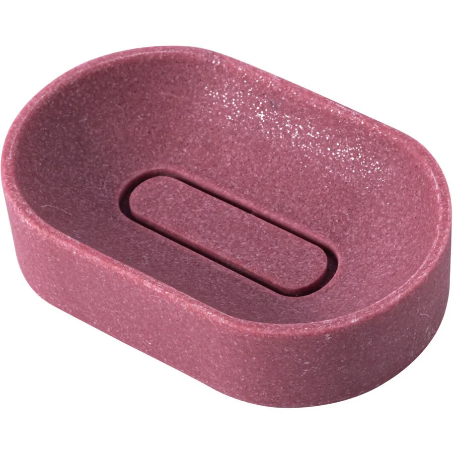 Seifenschale Romy rot Marmor T 7 cm