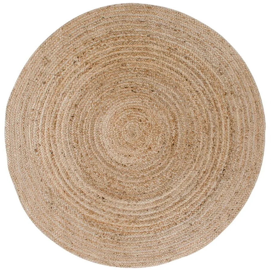Teppich Runavo nature Einfarbig Jute 180 x 180 cm