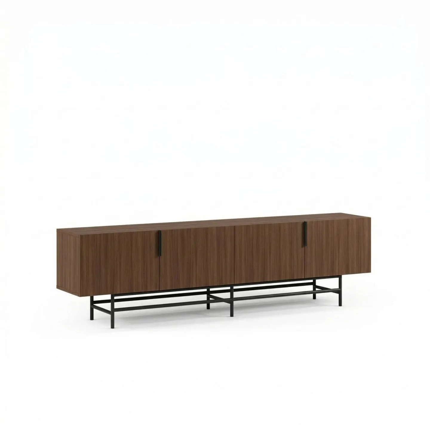 Truvia TV-bänk 200x55x35 cm - Valnöt och svart