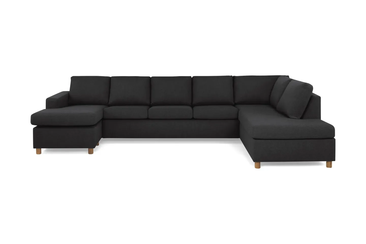 Crazy 5-sits Högervänd U-formad X-Large Soffa med Divan och Schäslong i Tyg - Antracit
