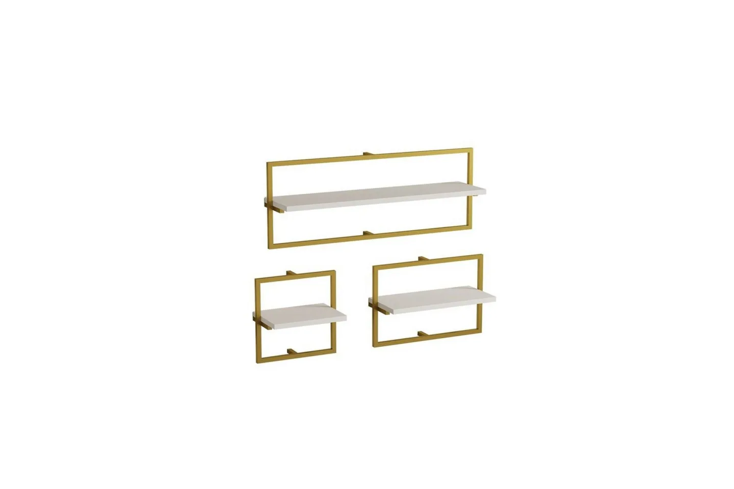 Muroran Väggskiva 80x80 cm - Vit/Guld