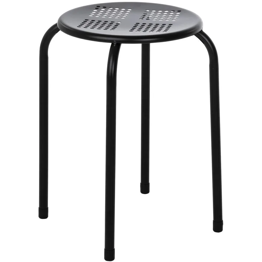 Hocker COCON Schwarz Metall B 29.5 cm H 44.5 cm