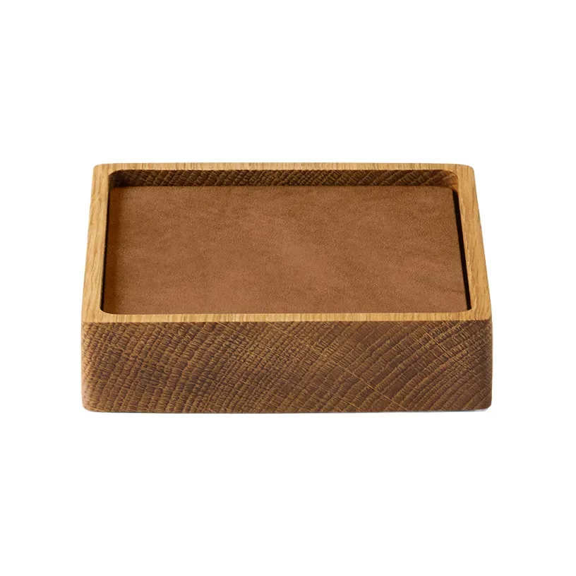 LIND DNA Wood Box Glasuntersetzer Set Nature-oak, quadratisch, S, Nupo nature, 9-teilig