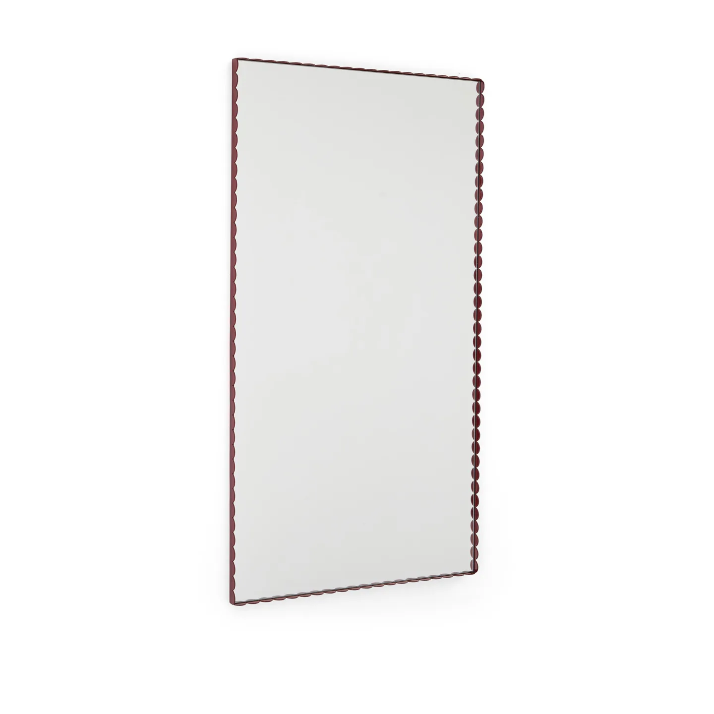 HAY - Arcs Mirror Rectangle L - Burgundy - Väggspeglar - Muller Van Severen