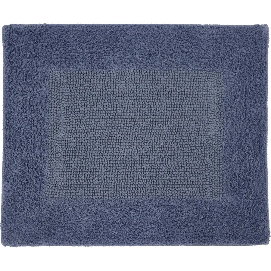 Badteppich Fluff Blau Baumwolle 50 cm 60 cm - Farbe: hellblau
