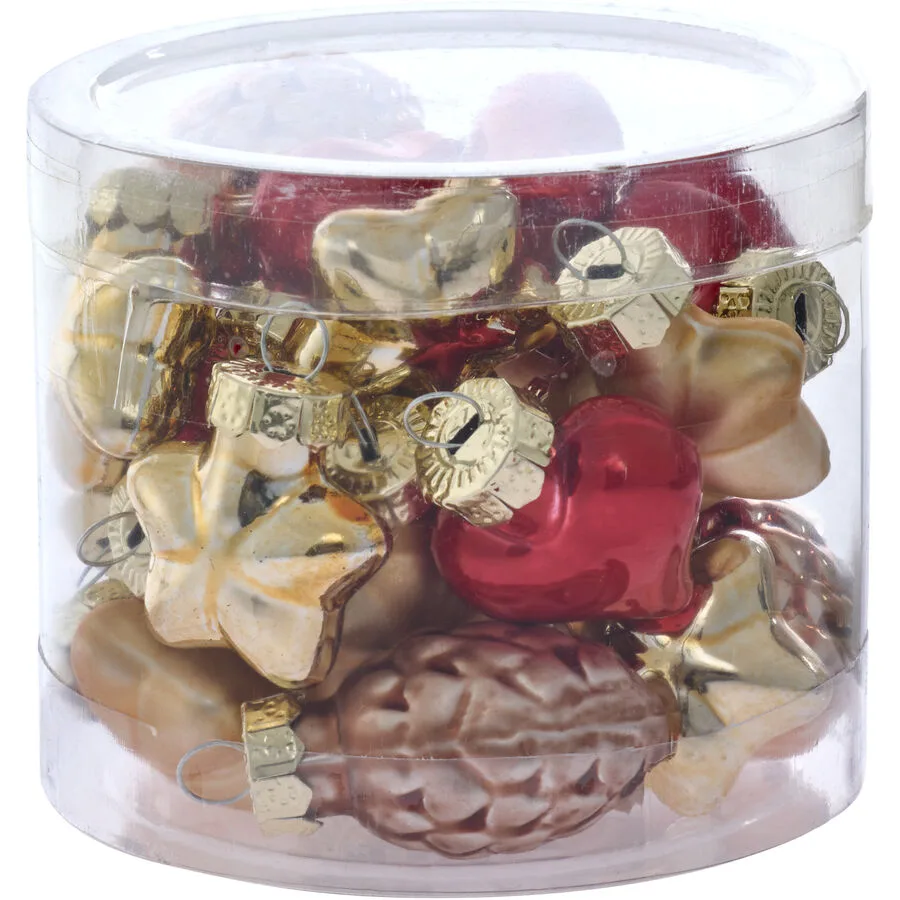 Weihnachtskugel Traditional Rot/Gold/Bronze Glas