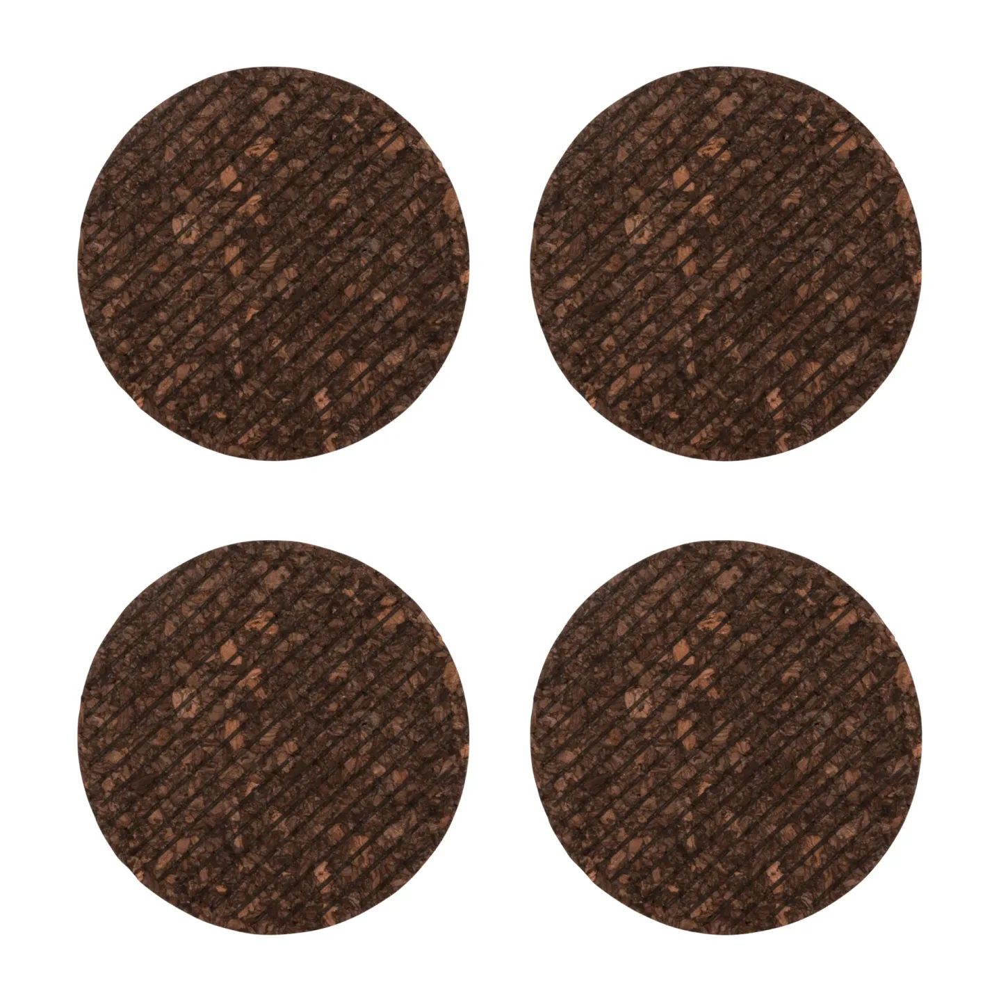 Sagaform Dante Glasuntersetzer aus Kork 4er Pack Braun