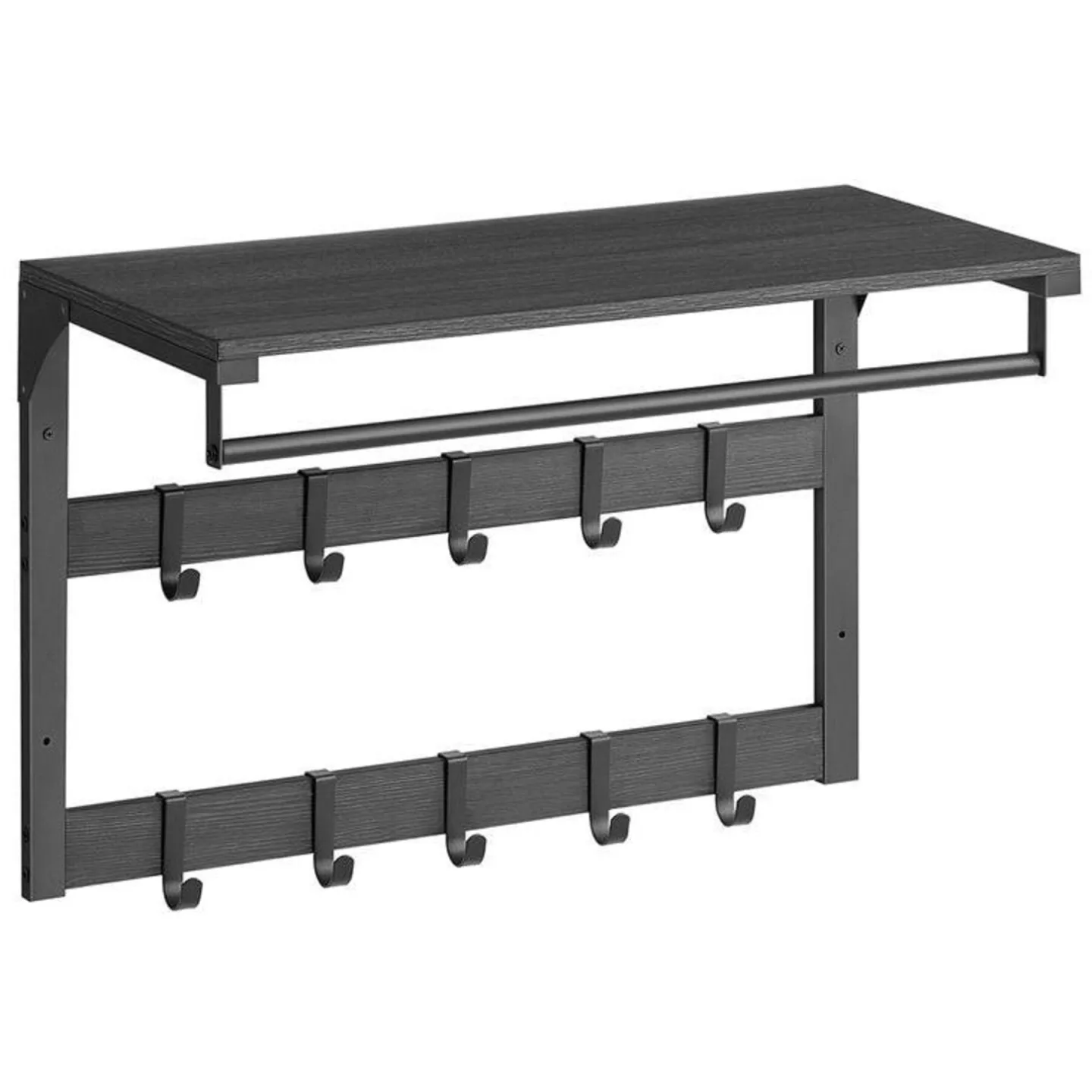 Garderobe VASAGLE Schwarz Stahl B 65 T 30 H 42 cm - Garderobe