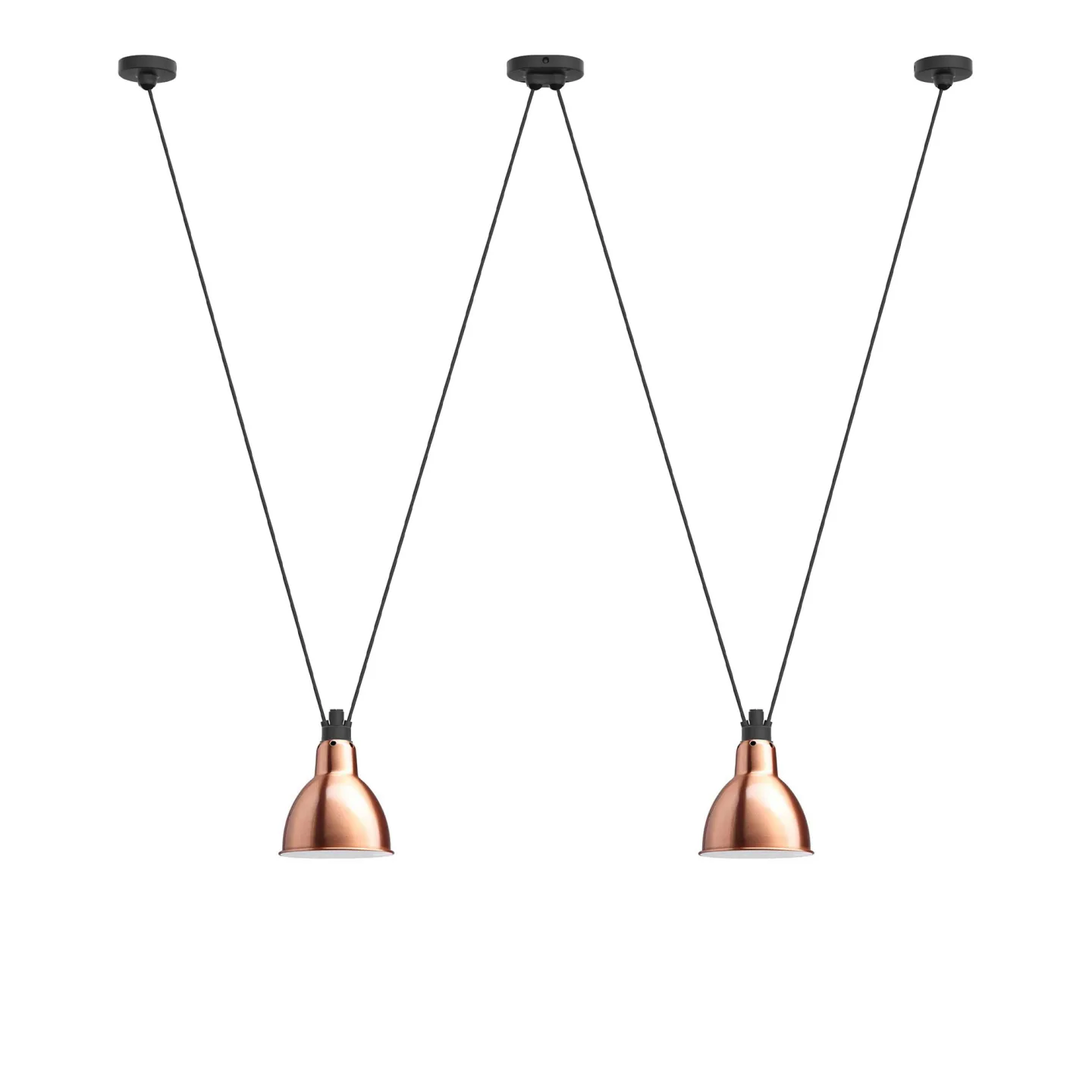 DCWéditions - Les Acrobates De Gras 324 L Round Copper/White Inside - Pendellampor - Bernard-Albin Gras - Koppar