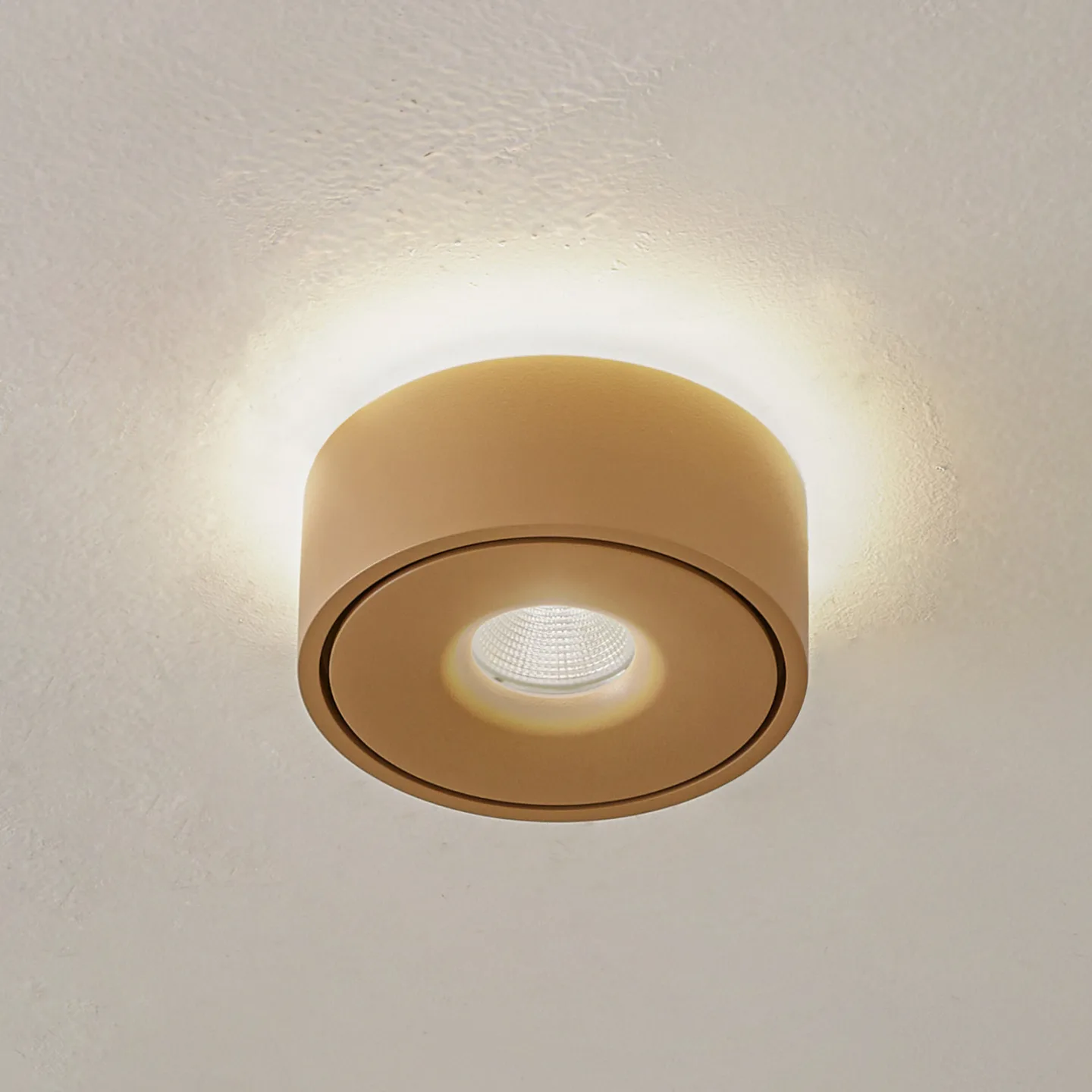 Rotari LED-loftlampe brun Ø 12 cm op og ned - Arcchio - Entré - Moderne - Aluminium - Rund
