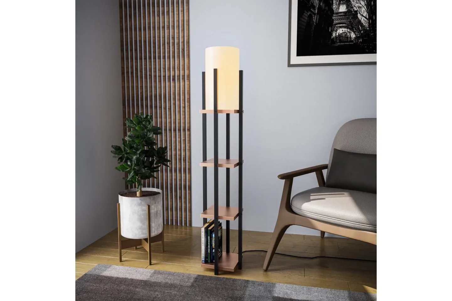 Golvlampa Ratmo Sudampa Lumi (Hyllhöjd: 29 cm) Trä / Beige - Trä / Beige