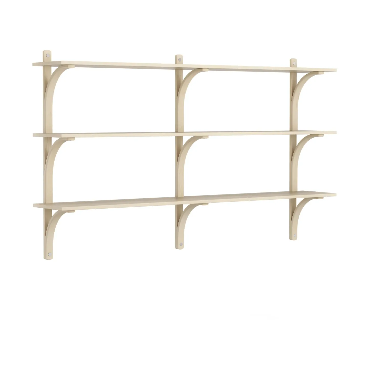 Swedese Levi hylla 3 hyllplan Naturlackerad ask-aluminium, 180 cm