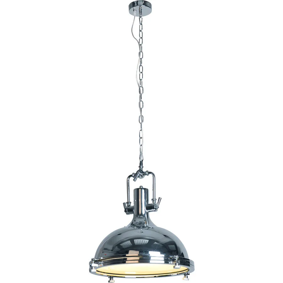 Pendellampe Bussard Silber Glas/Metall 40 cm 120 cm - Material: Metall/Glas