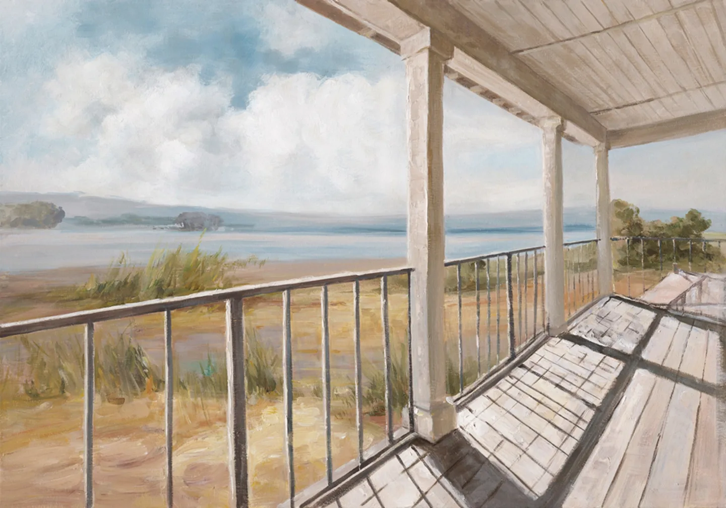 image LAND Gemälde Blick Von Der Veranda | Schubiger Möbel