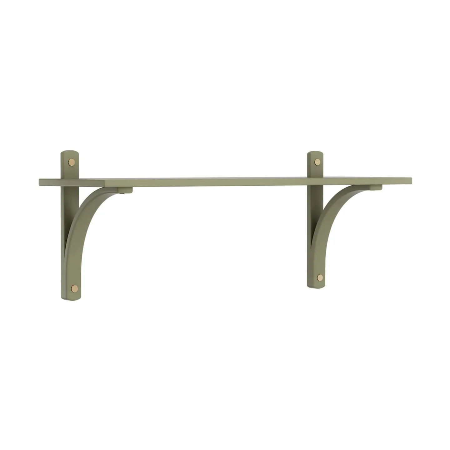Swedese Levi hylla 1 hyllplan Moss green-mässing, 90 cm