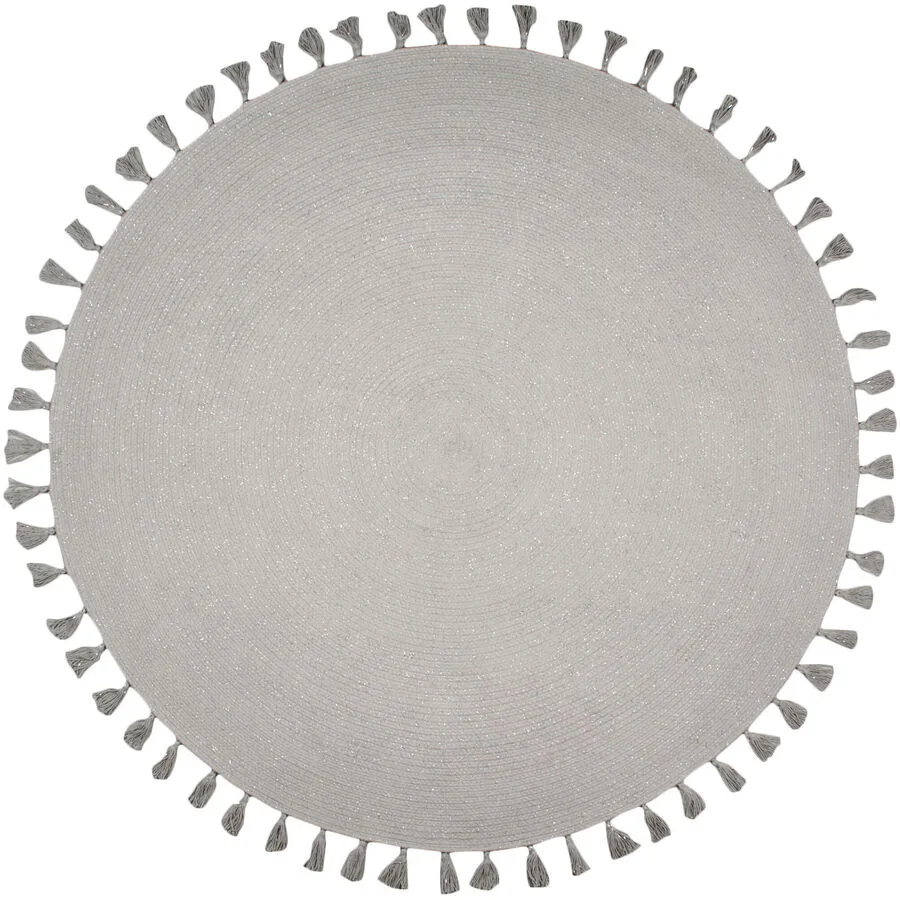 Teppich Radolf Grau Baumwolle 140 cm 140 cm - Farbe: Grey