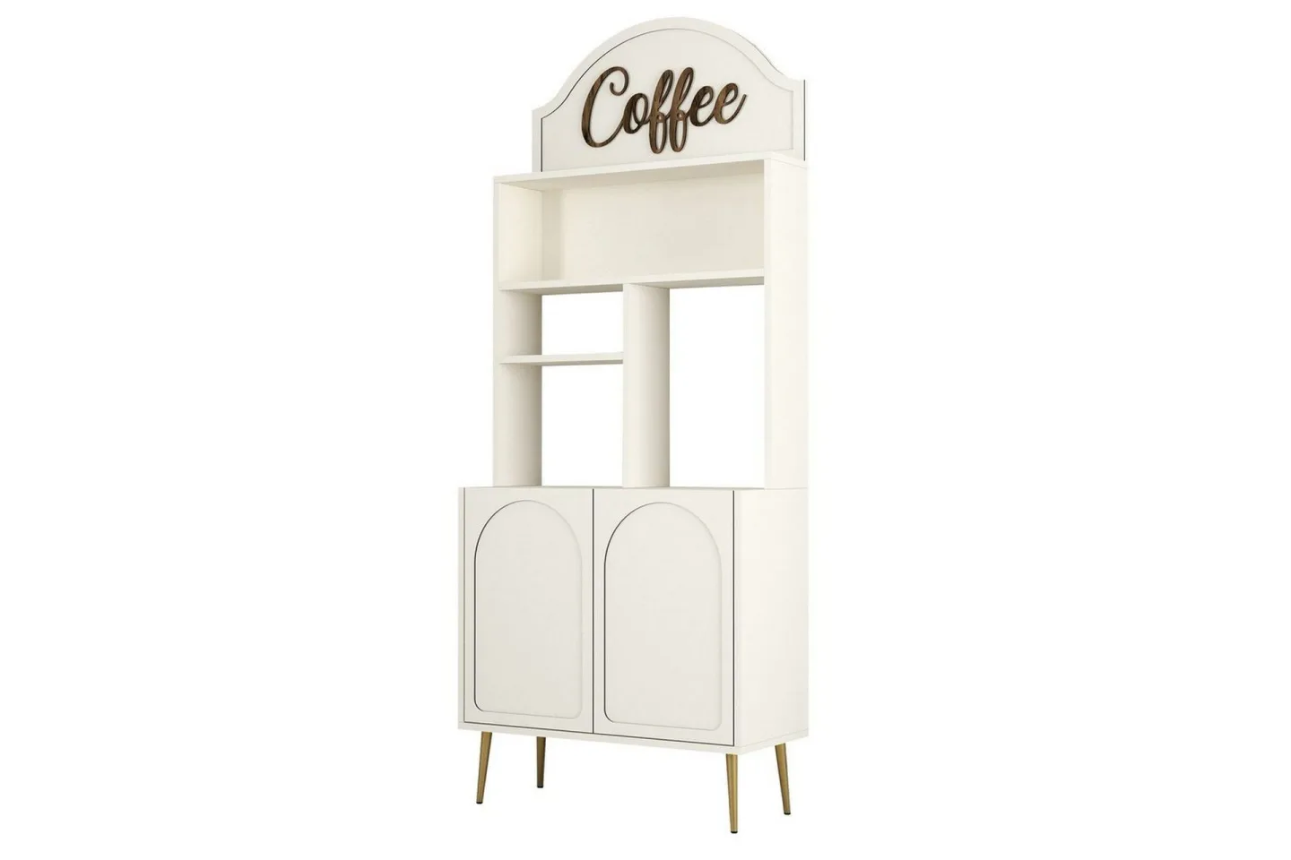 Kaffebarskåp Hazim Två Gräddfärgad / Rany - Gräddfärgad / Rany