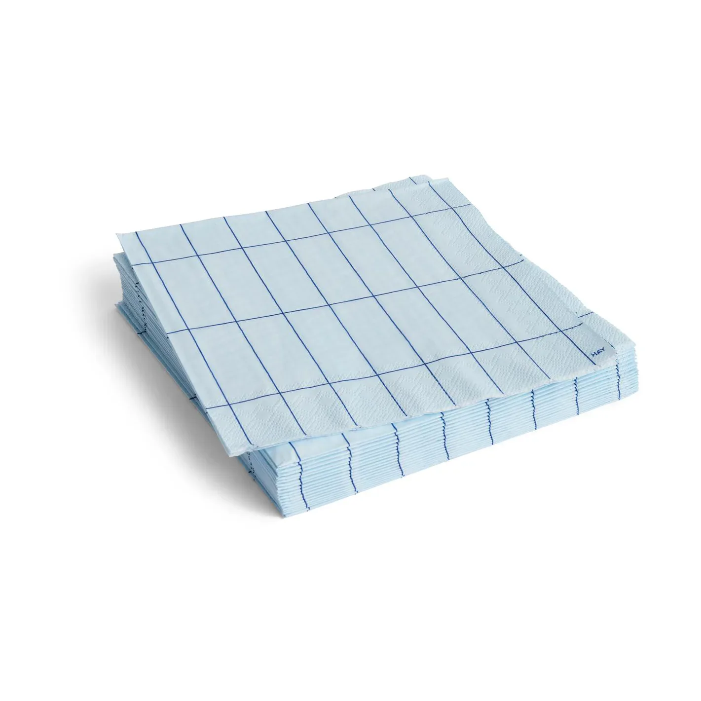 HAY Pattern Dinner Serviette 40x40 cm 20er-Pack Light blue-blue grid