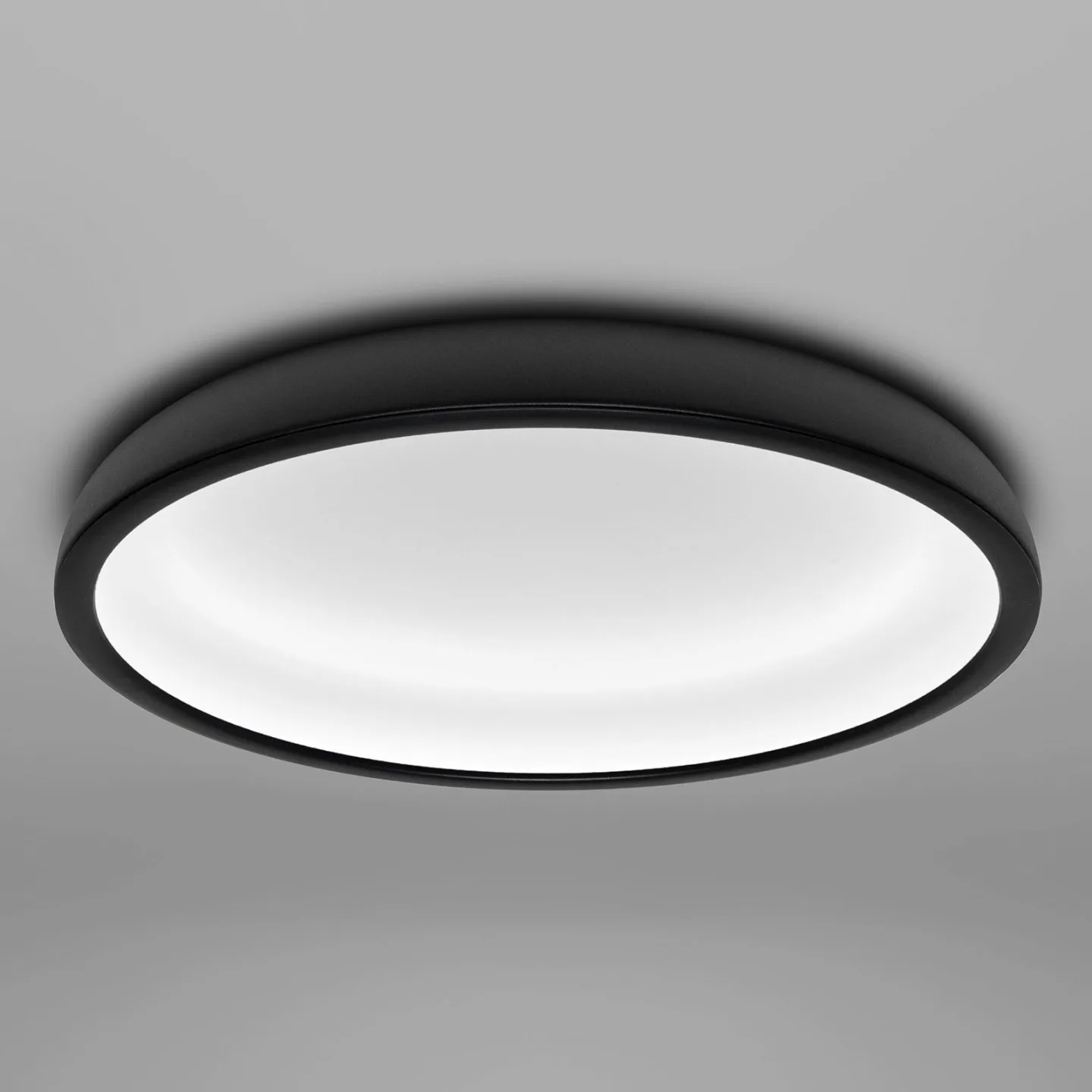 Reflexio LED-Deckenleuchte, Ø 46 cm, schwarz - Stilnovo - Flurbereich - Modern - Metall - Rund