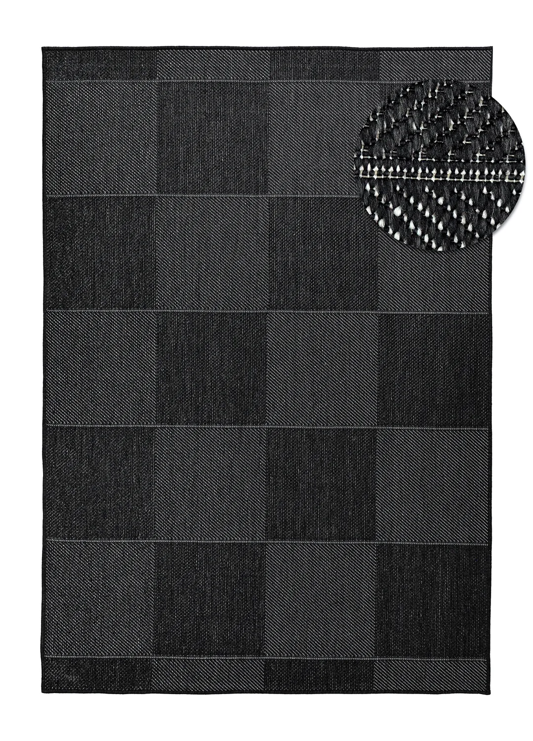 Innendørs/Utendørs tepper - Ava (svart) (Størrelse: 80 x 150 cm)