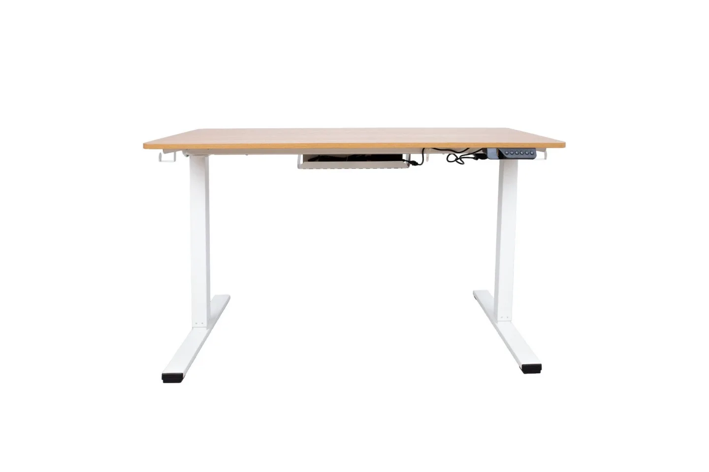 Ergo Skrivbord med 1 motor 120x60 cm Vit/ek -