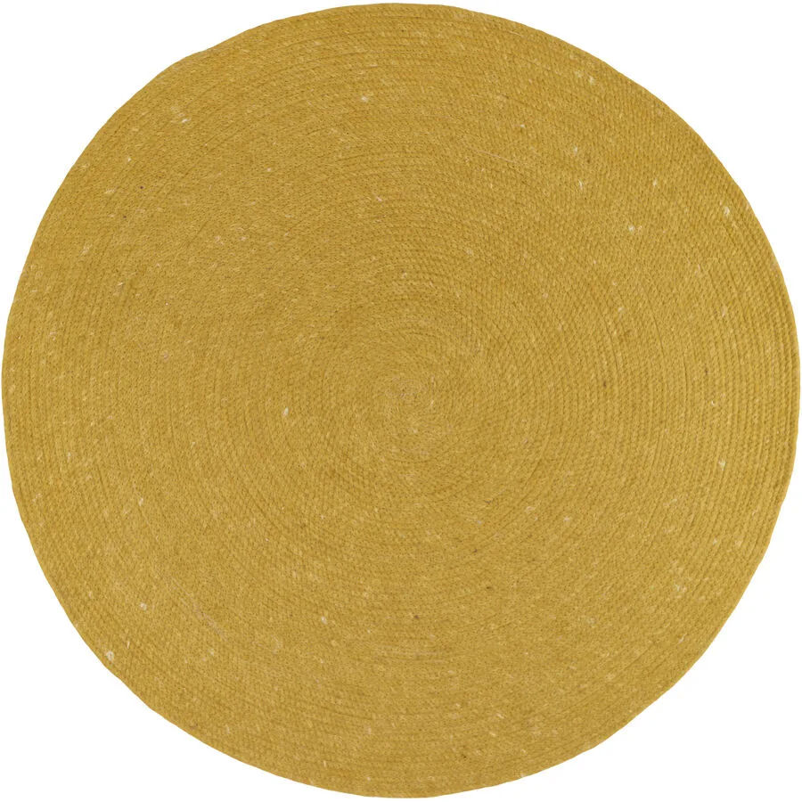 Teppich Juha Gelb Wolle 110 cm 110 cm - Farbe: mango
