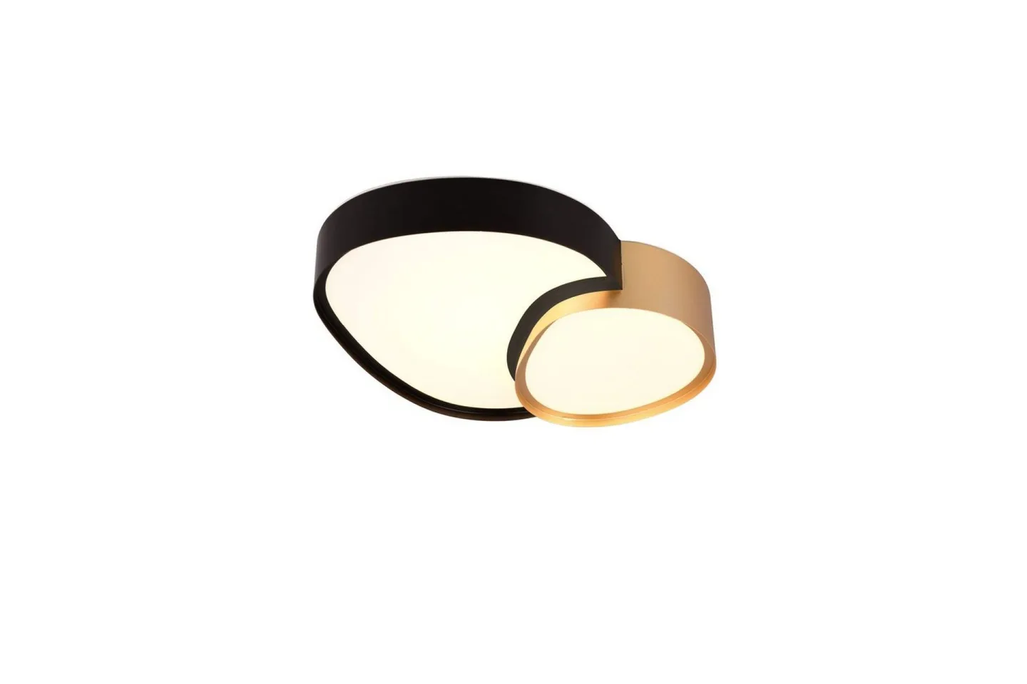 Taklampa TRIO Rise 43 cm, Svart/guld - 43 cm, Svart/guld