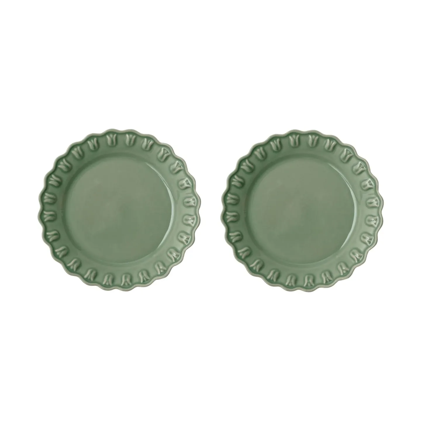 PotteryJo Tulipa kleiner Teller Ø20 cm 2er Pack Verona green