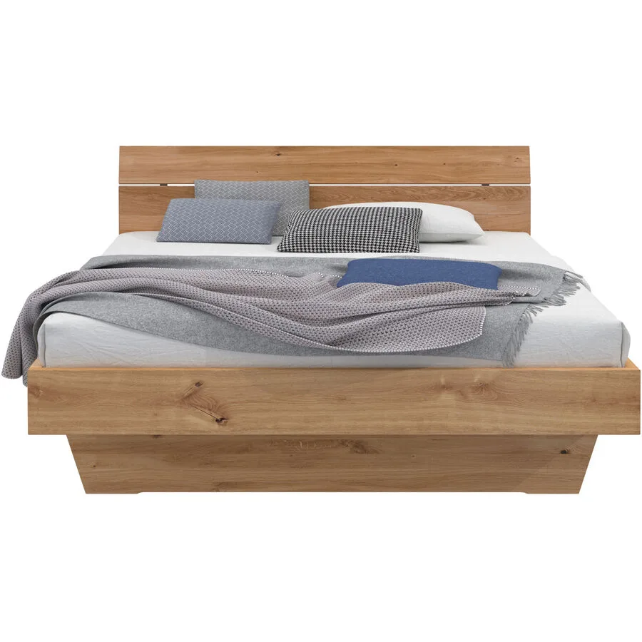 Bett Reto Natur Wildeiche Massivholz 180 x 200 cm