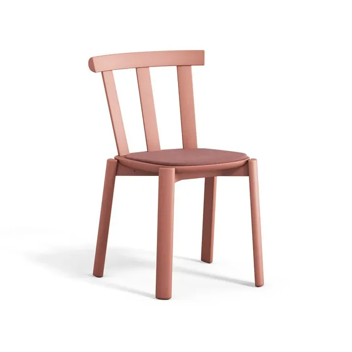Stolab Alt stol klädd sits björk Vidar 4, 633 pink-malva 27
