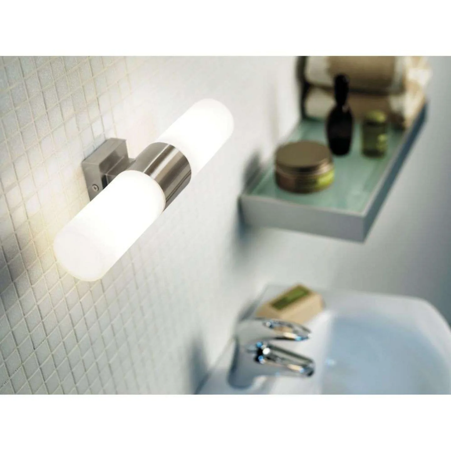 Tangens Double Wandleuchte Brushed Steel - Nordlux - Flurbereich - Metall