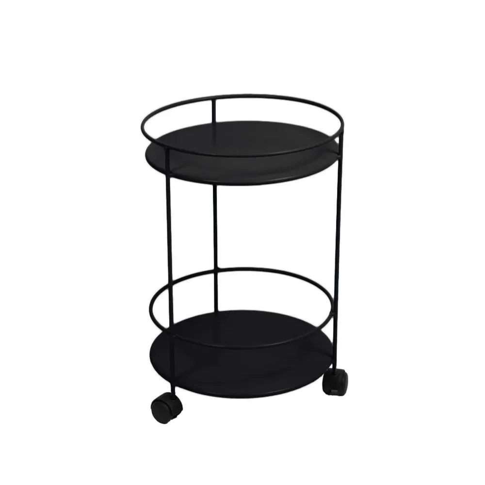 Fermob Guinguette sidobord med hjul Liquorice (svart)