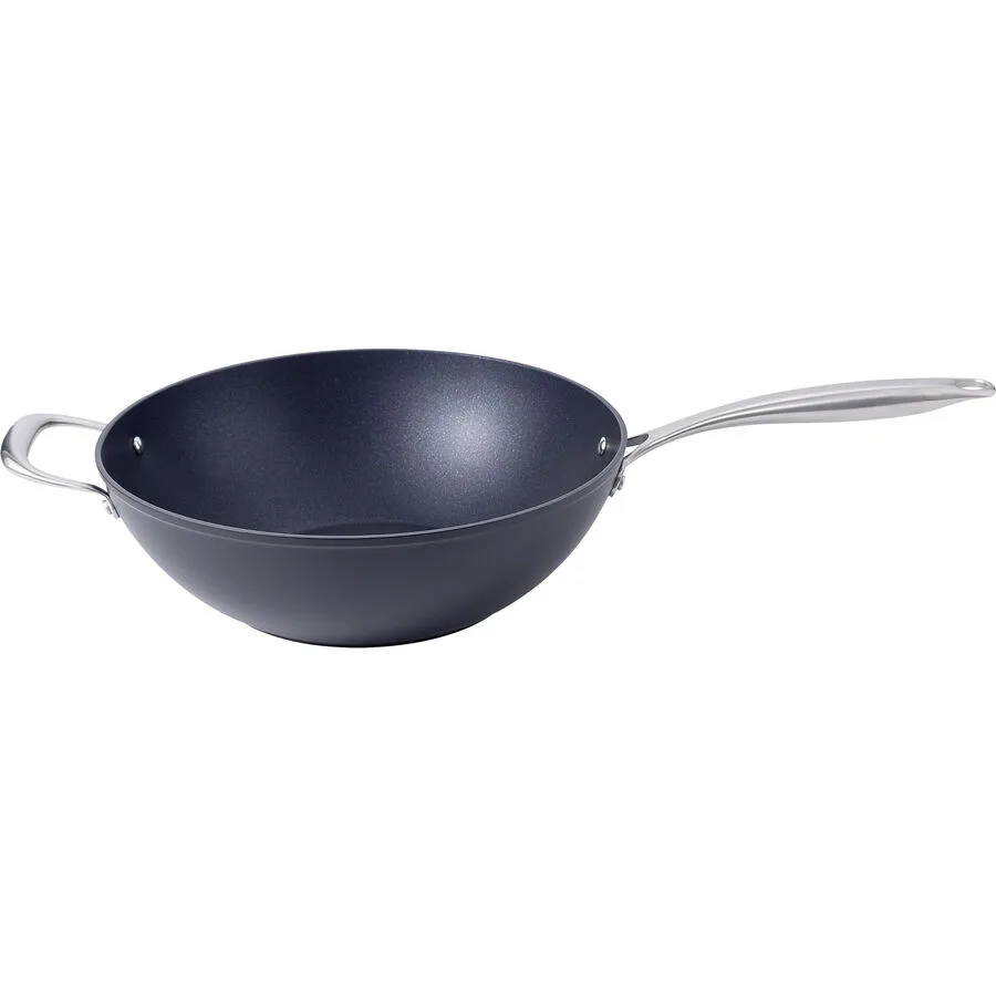 Wok Osaka schwarz matt Aluminium D 32 cm
