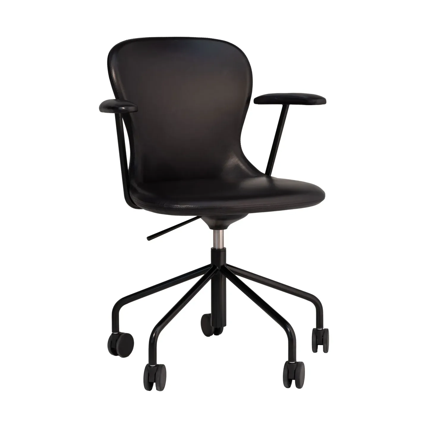 Fogia Myko Armstuhl mit Rollen Elmosoft 99999-RAL 9005